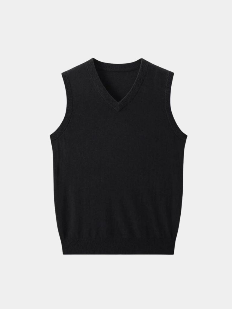 Men’s Cashmere Sweater – Neck Vest Soft Luxury Knit