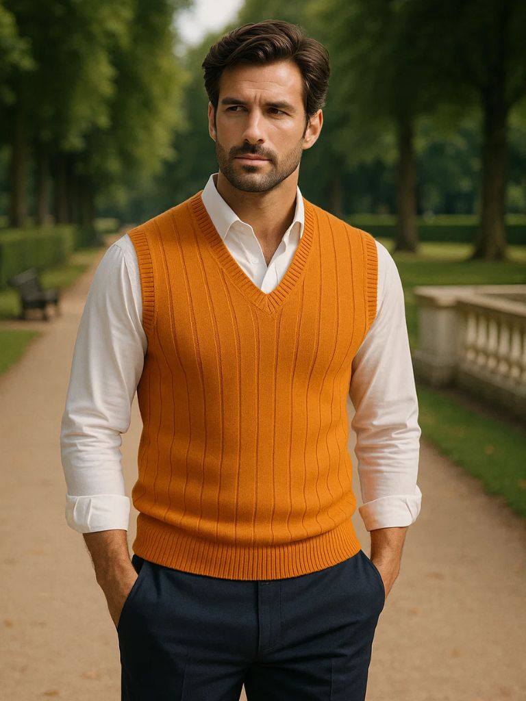 Men’s Knit Sweater – Merino Wool Pullover Casual Everyday Knitwear