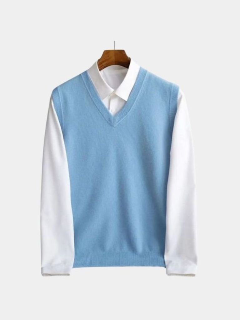 Men’s Knit Sweater – Merino Wool Vest Casual Everyday Knitwear