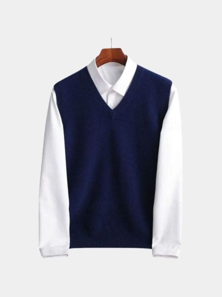 Men’s Knit Sweater – Merino Wool Vest Casual Everyday Knitwear