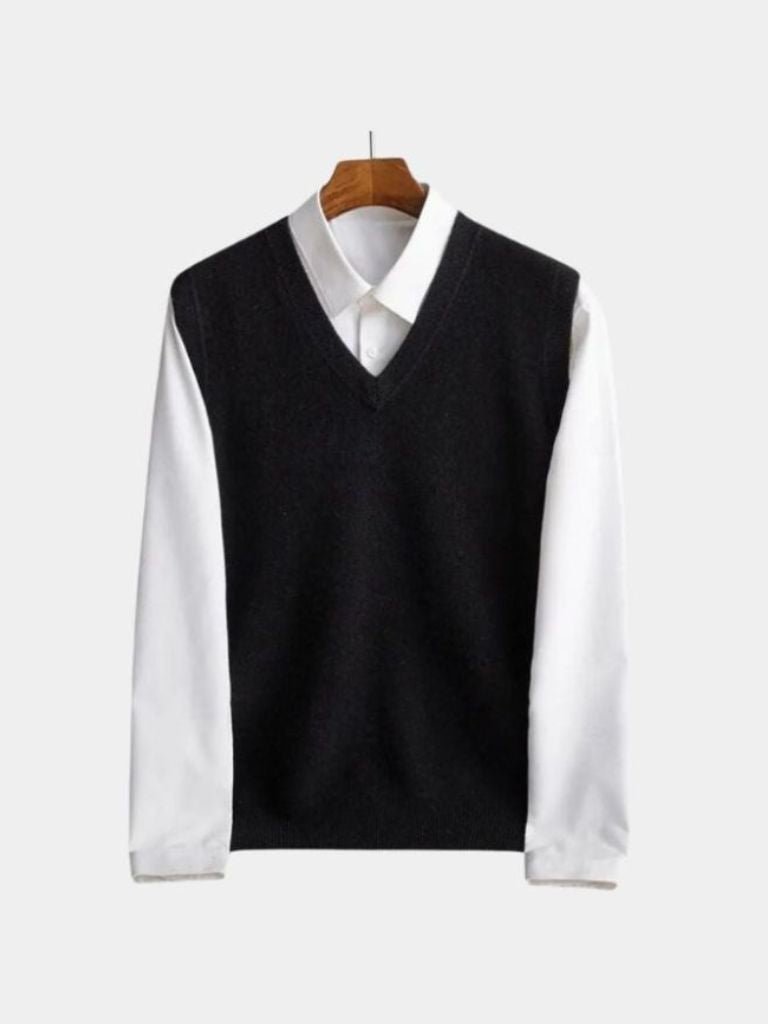 Men’s Knit Sweater – Merino Wool Vest Casual Everyday Knitwear