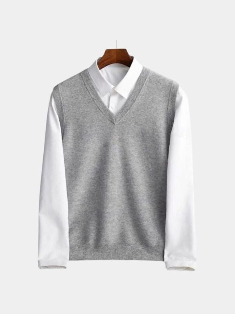 Men’s Knit Sweater – Merino Wool Vest Casual Everyday Knitwear