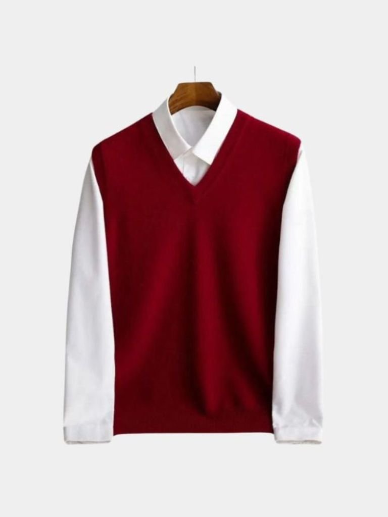 Men’s Knit Sweater – Merino Wool Vest Casual Everyday Knitwear