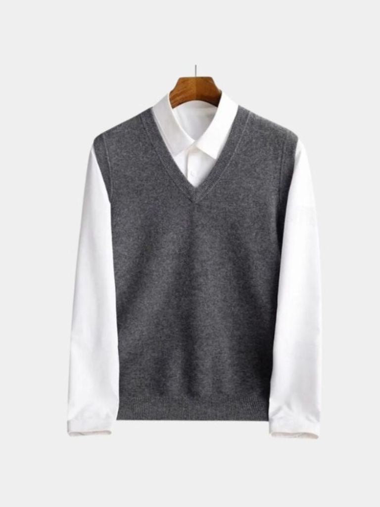 Men’s Knit Sweater – Merino Wool Vest Casual Everyday Knitwear