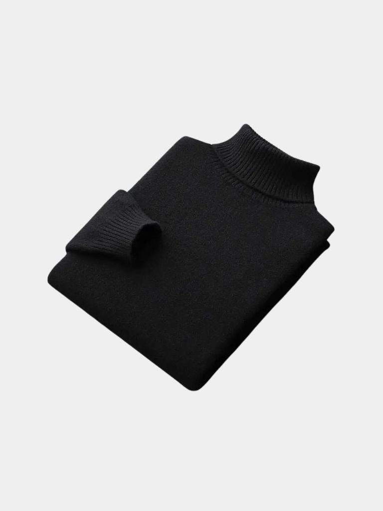 Men’s Knit Sweater – Merino Wool Turtleneck Casual Everyday Knitwear
