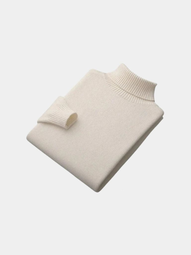 Men’s Knit Sweater – Merino Wool Turtleneck Casual Everyday Knitwear