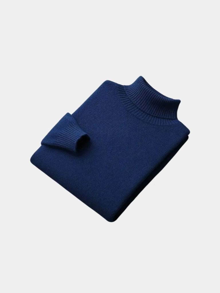 Men’s Knit Sweater – Merino Wool Turtleneck Casual Everyday Knitwear