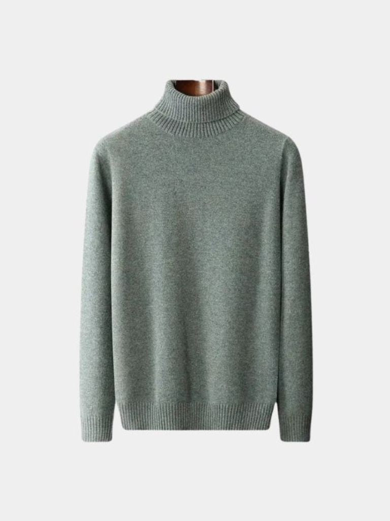 Men’s Knit Sweater – Merino Wool Turtleneck Casual Everyday Knitwear