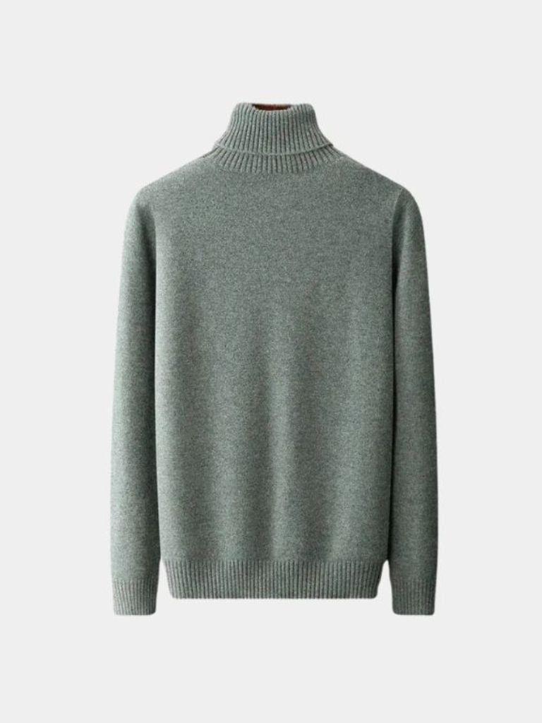 Men’s Knit Sweater – Merino Wool Turtleneck Casual Everyday Knitwear