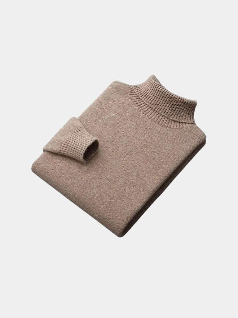 Men’s Knit Sweater – Merino Wool Turtleneck Casual Everyday Knitwear