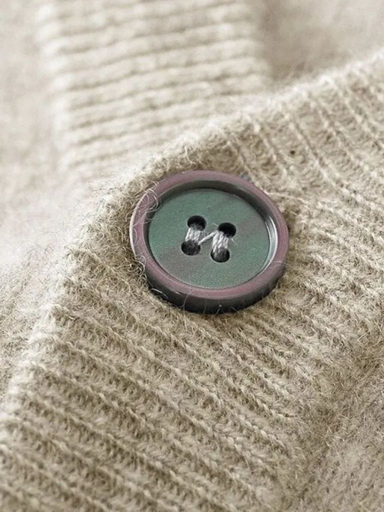 Men’s Cardigan Sweater – Merino Wool Neck Casual Everyday Knitwear