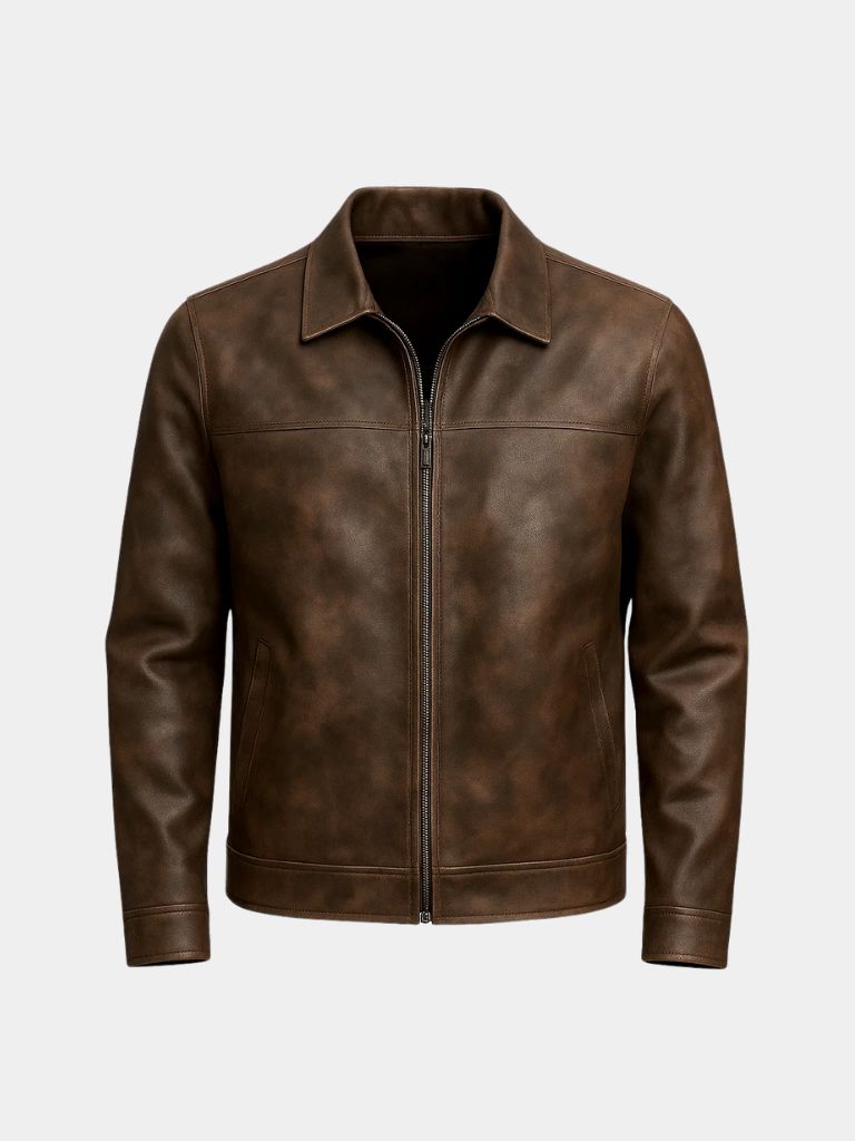 Men’s Leather Jacket – Regent Estate Classic Moto Style