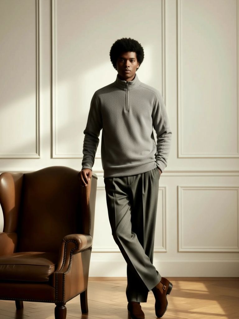 Men’s Fleece Jacket – Minimalist Cozy Winter Layer