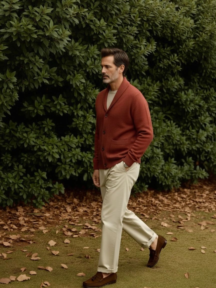Men’s Cardigan Sweater – British Casual Everyday Knitwear