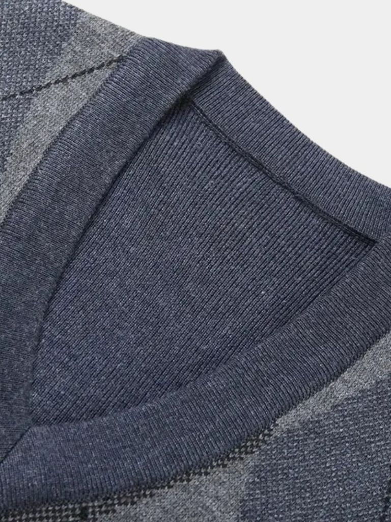 Men’s Knit Sweater – Academic Essential Vest Casual Everyday Knitwear