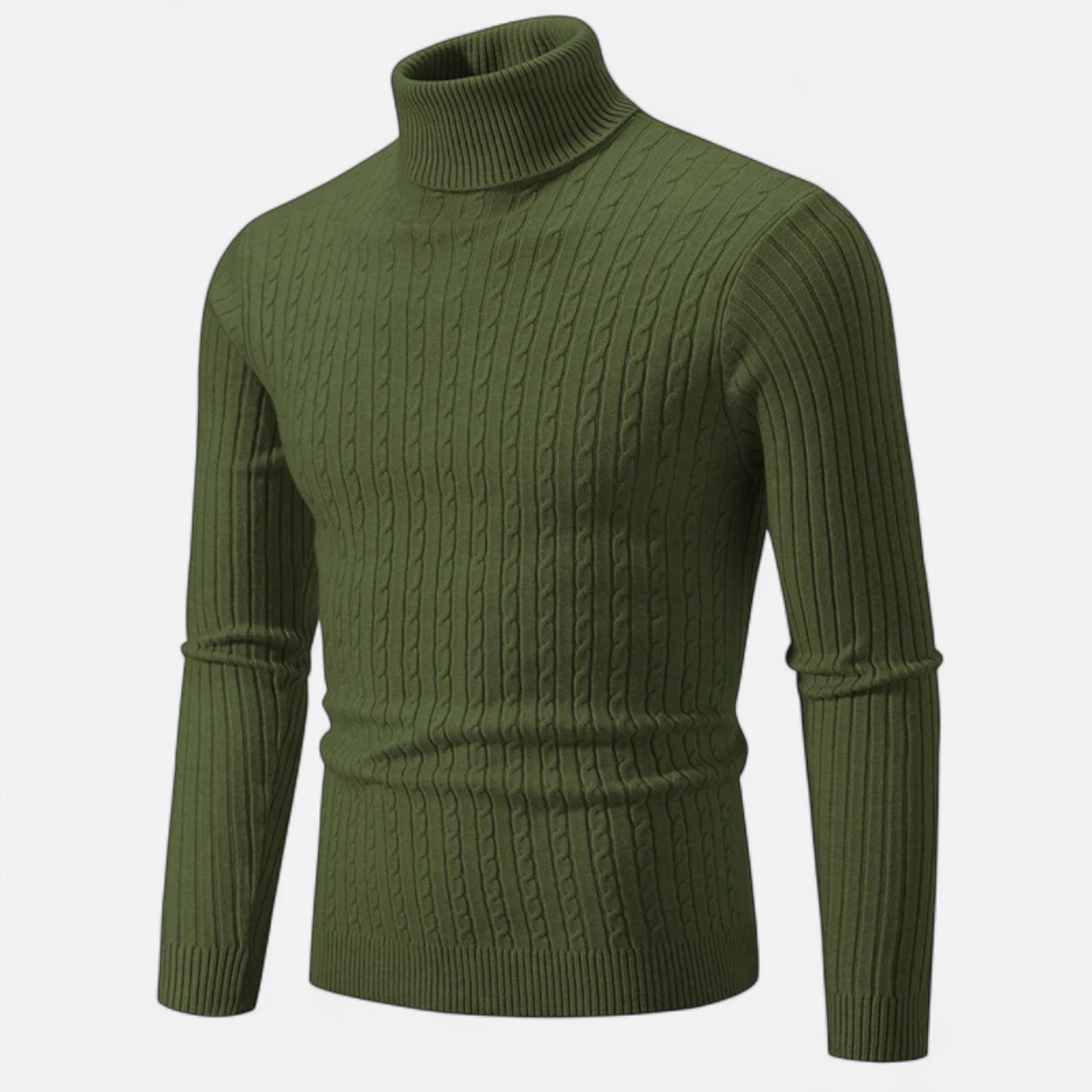 Men’s Wool Turtleneck – High Neck Winter Elegance