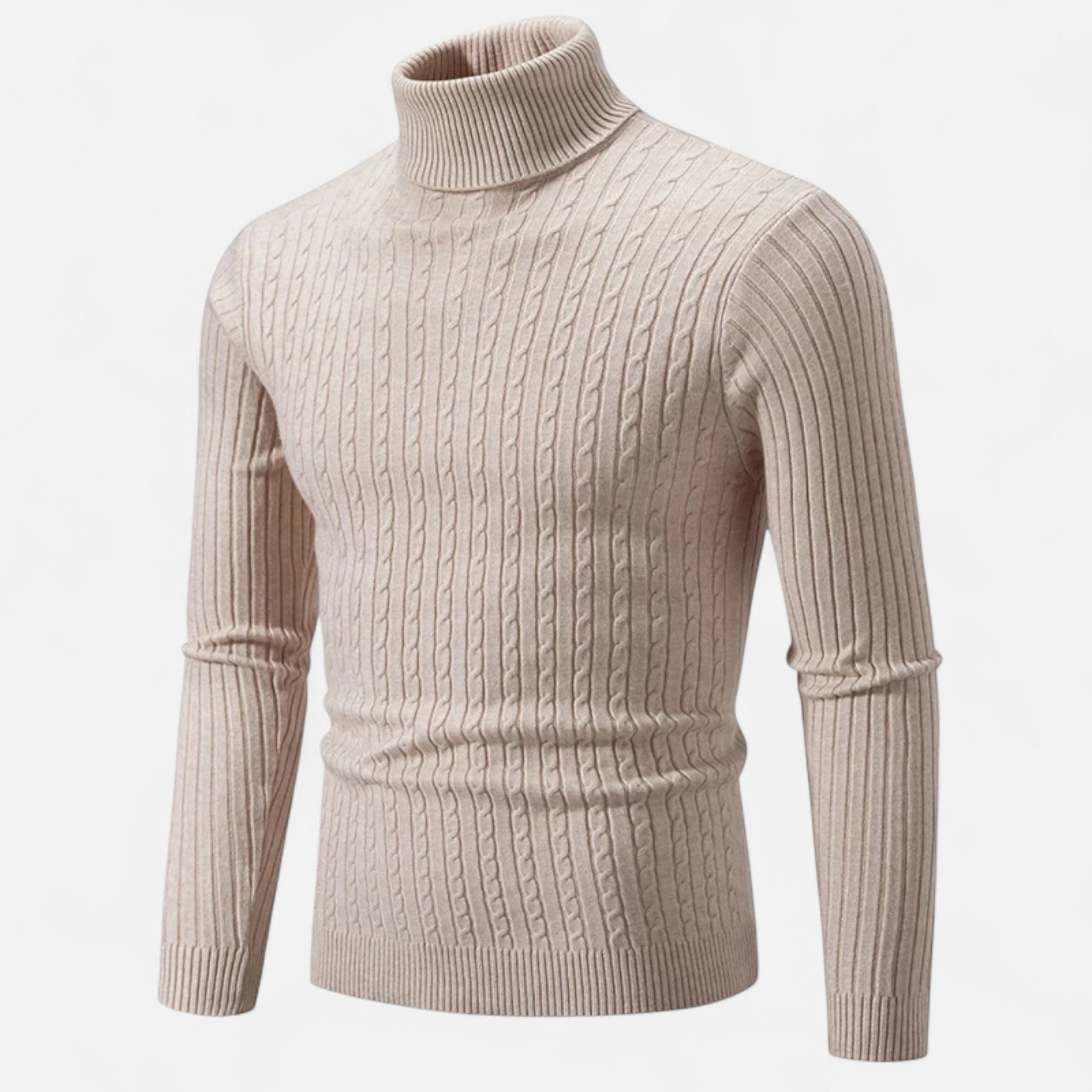 Men’s Wool Turtleneck – High Neck Winter Elegance