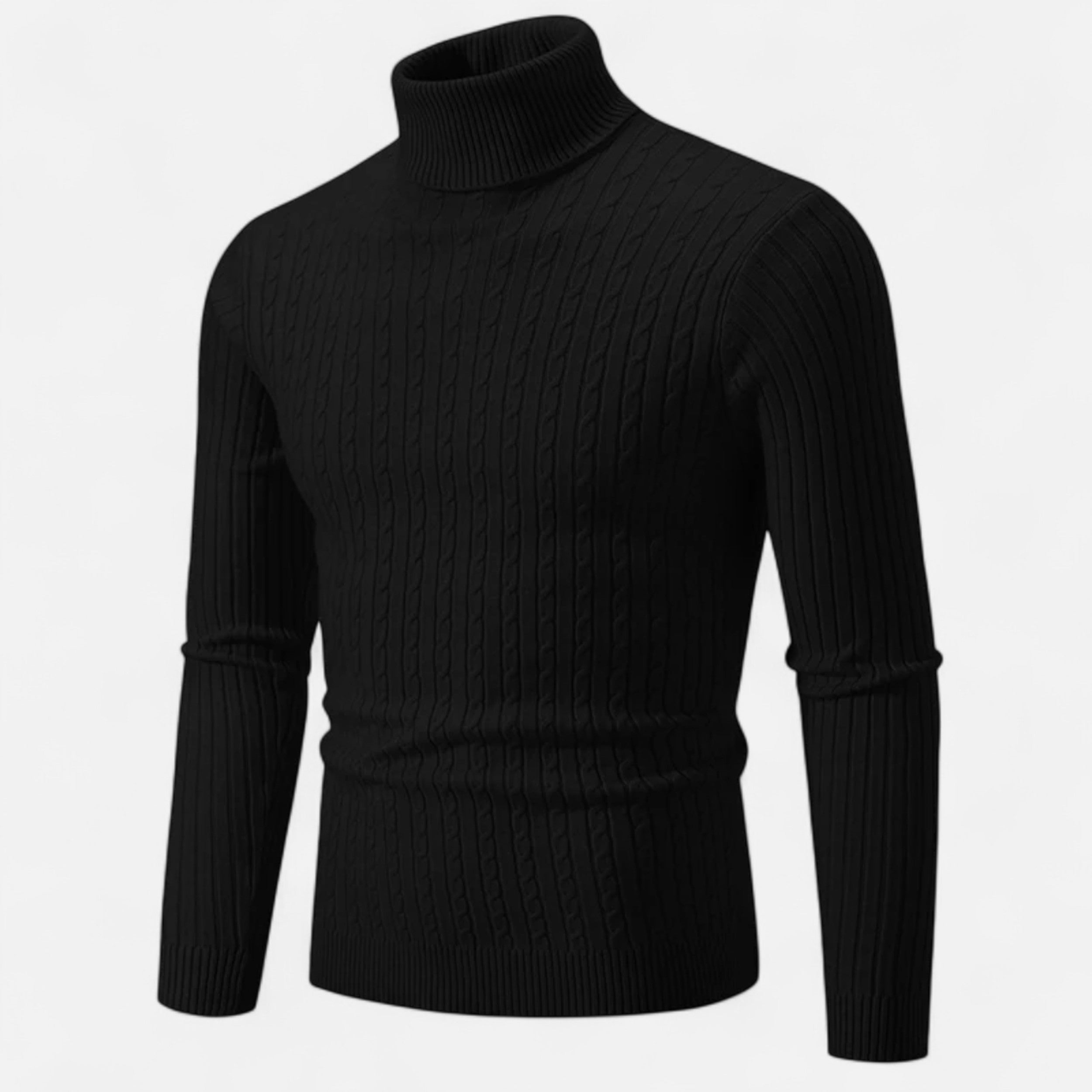 Men’s Wool Turtleneck – High Neck Winter Elegance