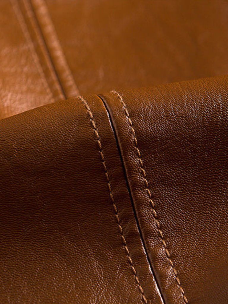 Men’s Leather Jacket – Bold Caramel Classic Moto Style