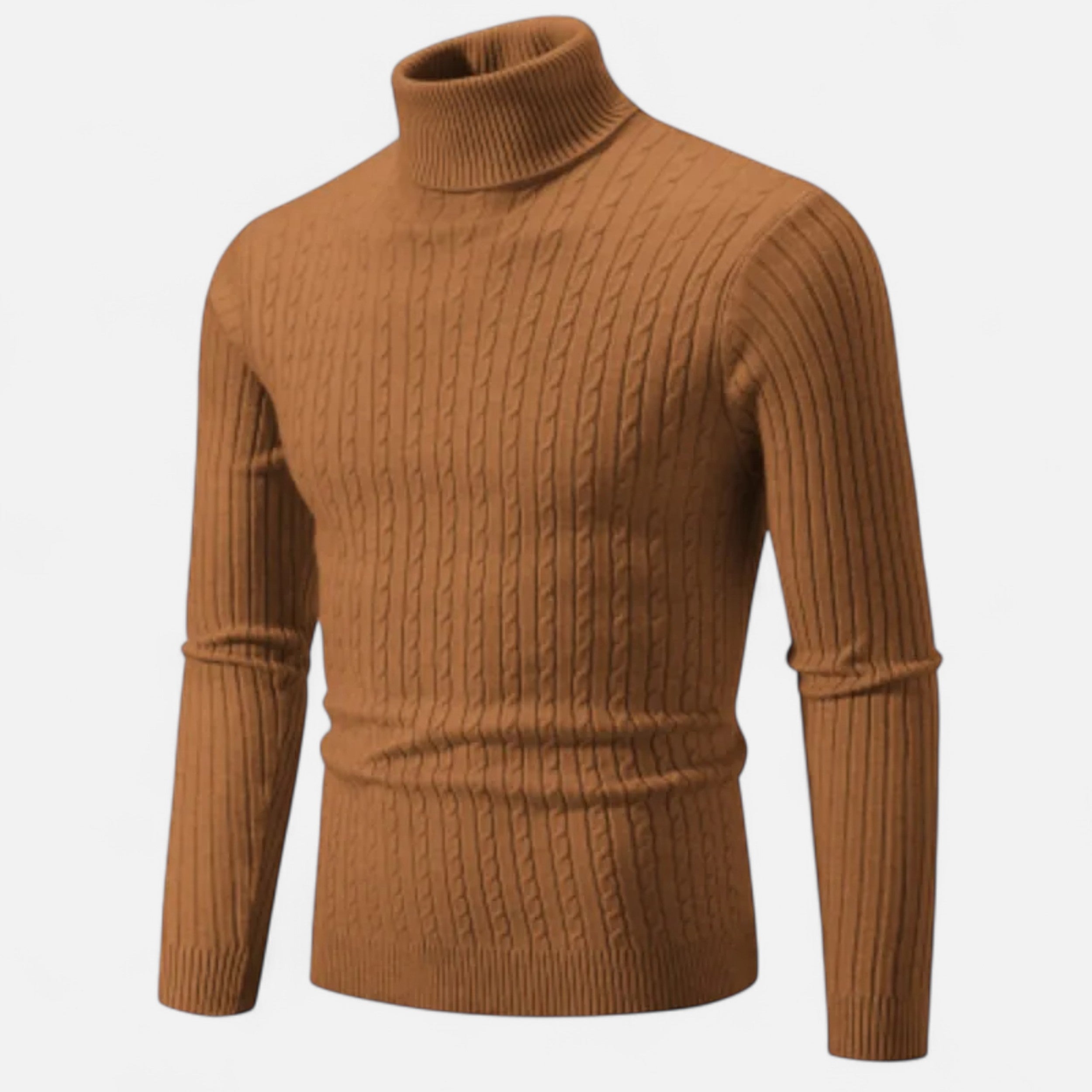 Men’s Wool Turtleneck – High Neck Winter Elegance