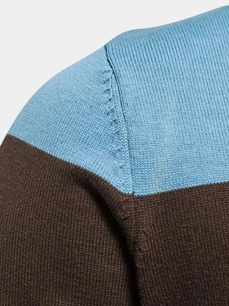 Men’s Knit Cardigan Sweater – Zipper Standing Collar Casual Everyday Knitwear