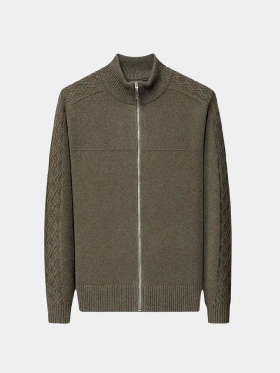Men’s Cashmere Sweater – Zip Turtleneck Soft Luxury Knit