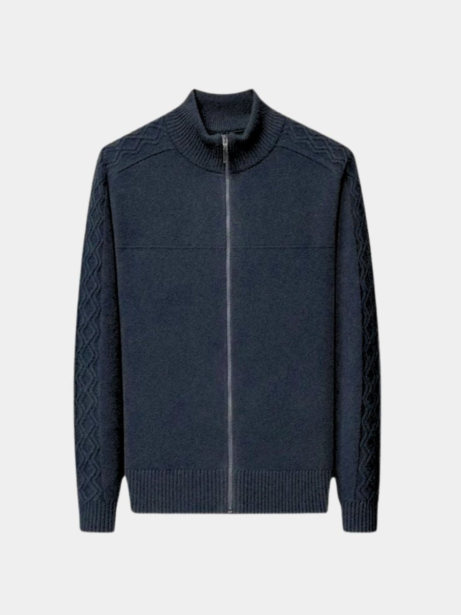 Men’s Cashmere Sweater – Zip Turtleneck Soft Luxury Knit