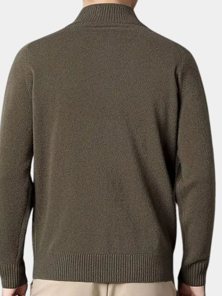 Men’s Cashmere Sweater – Zip Turtleneck Soft Luxury Knit