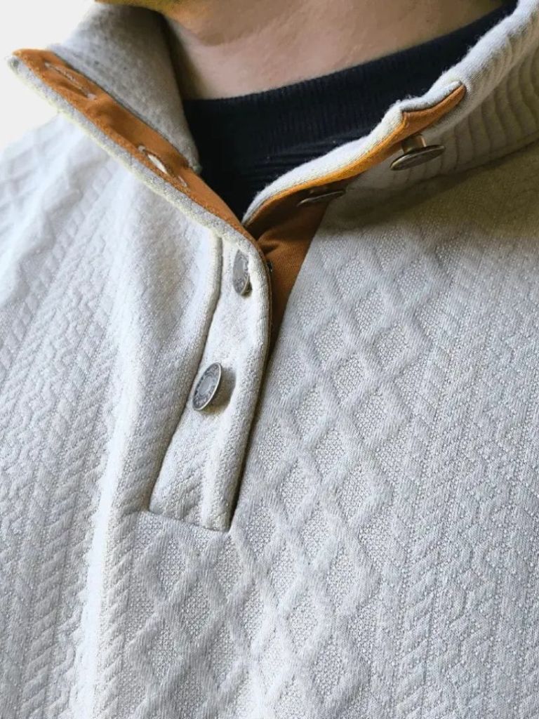 Men’s Knit Sweater – High Collar Pullover Casual Everyday Knitwear