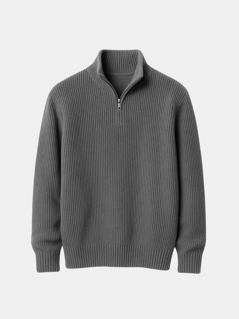 Men’s Knit Sweater – Highland Quarter Zip Casual Everyday Knitwear