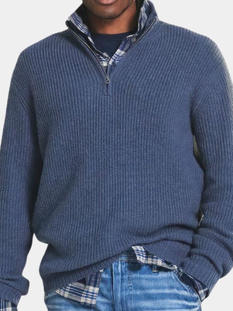 Men’s Knit Sweater – Highland Quarter Zip Casual Everyday Knitwear