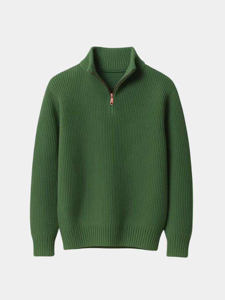 Men’s Knit Sweater – Highland Quarter Zip Casual Everyday Knitwear