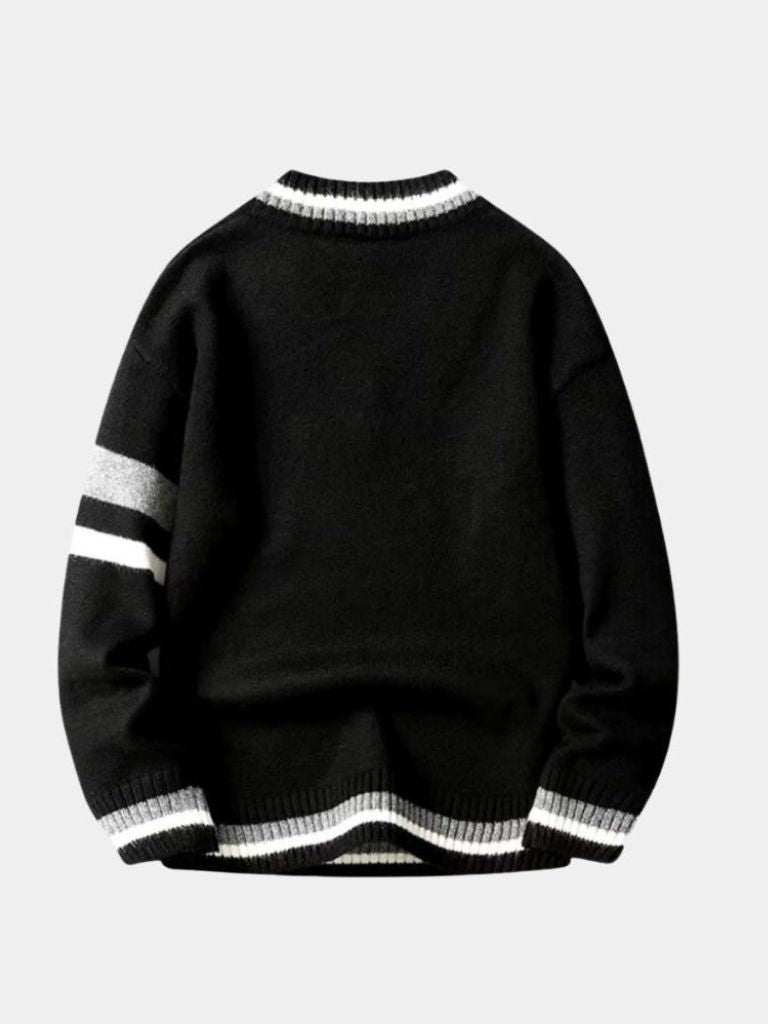 Men’s Knit Sweater – Neck Casual Everyday Knitwear