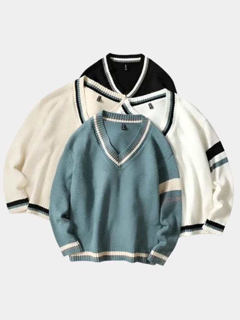 Men’s Knit Sweater – Neck Casual Everyday Knitwear