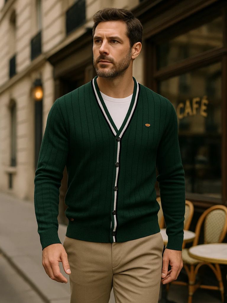 Men’s Cardigan Sweater – Cotton Button Casual Everyday Knitwear