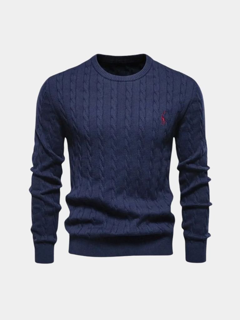 Men’s Knit Sweater – Cotton Crew Neck Casual Everyday Knitwear