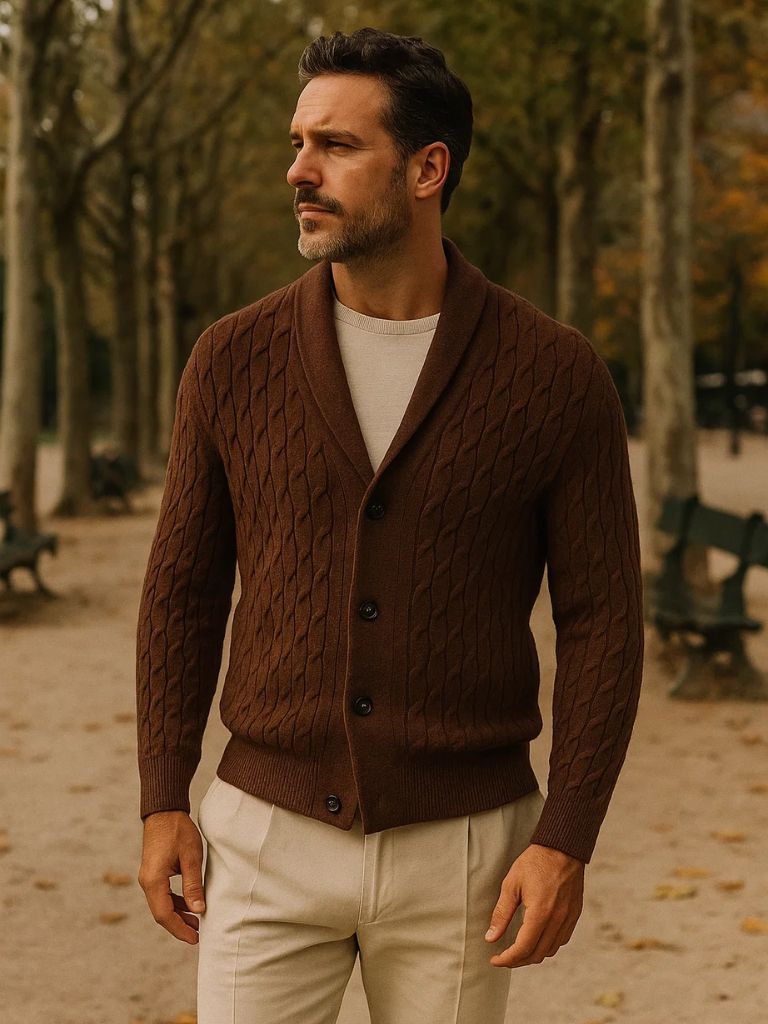Men’s Cardigan Sweater – Cozy Casual Everyday Knitwear
