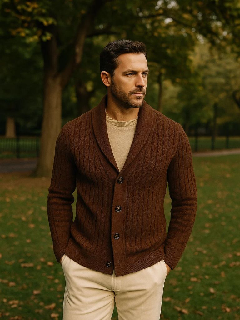 Men’s Cardigan Sweater – Cozy Casual Everyday Knitwear