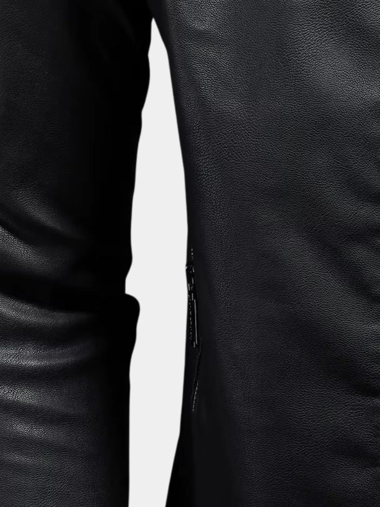 Men’s Leather Jacket – Crusader Classic Moto Style