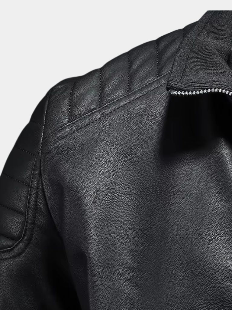Men’s Leather Jacket – Crusader Classic Moto Style