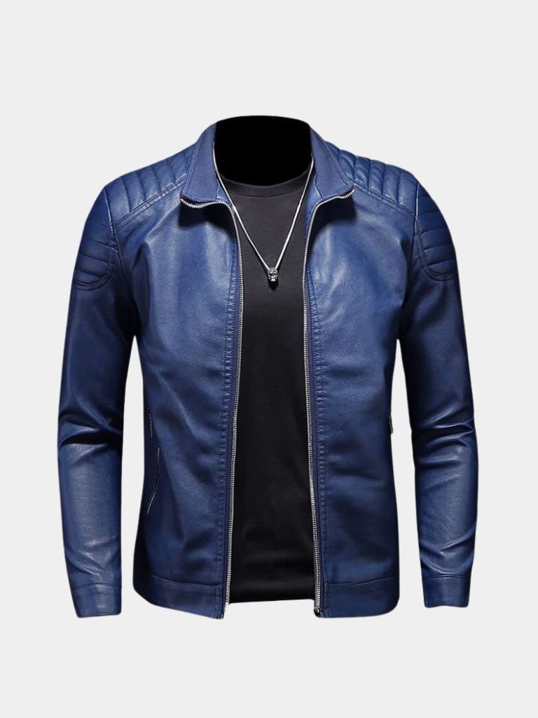 Men’s Leather Jacket – Crusader Classic Moto Style