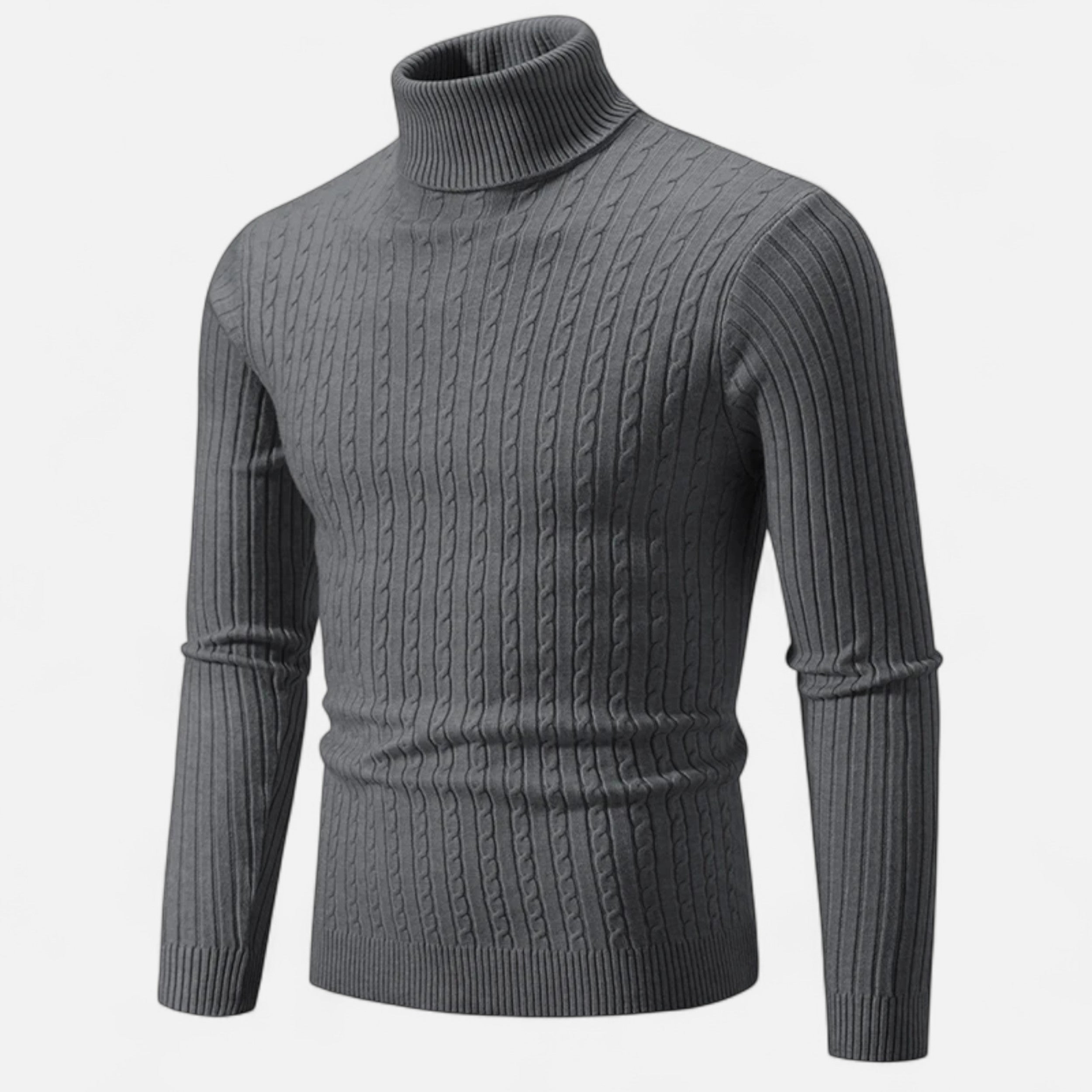 Men’s Wool Turtleneck – High Neck Winter Elegance