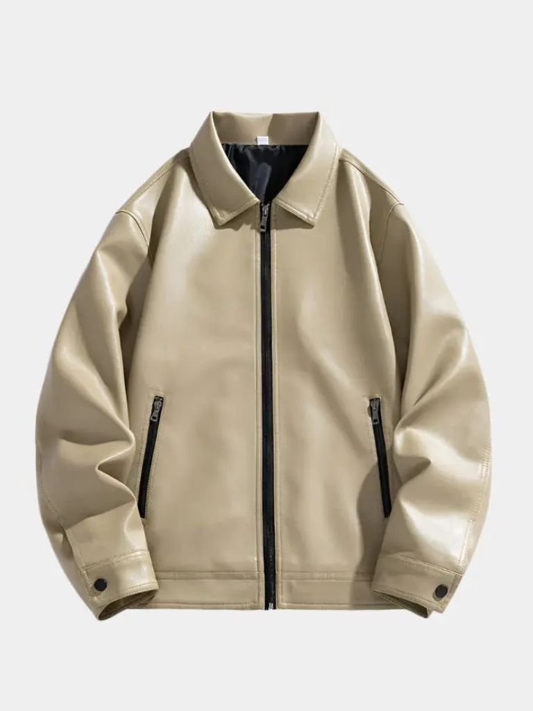 Men’s Leather Jacket – Denver Classic Moto Style