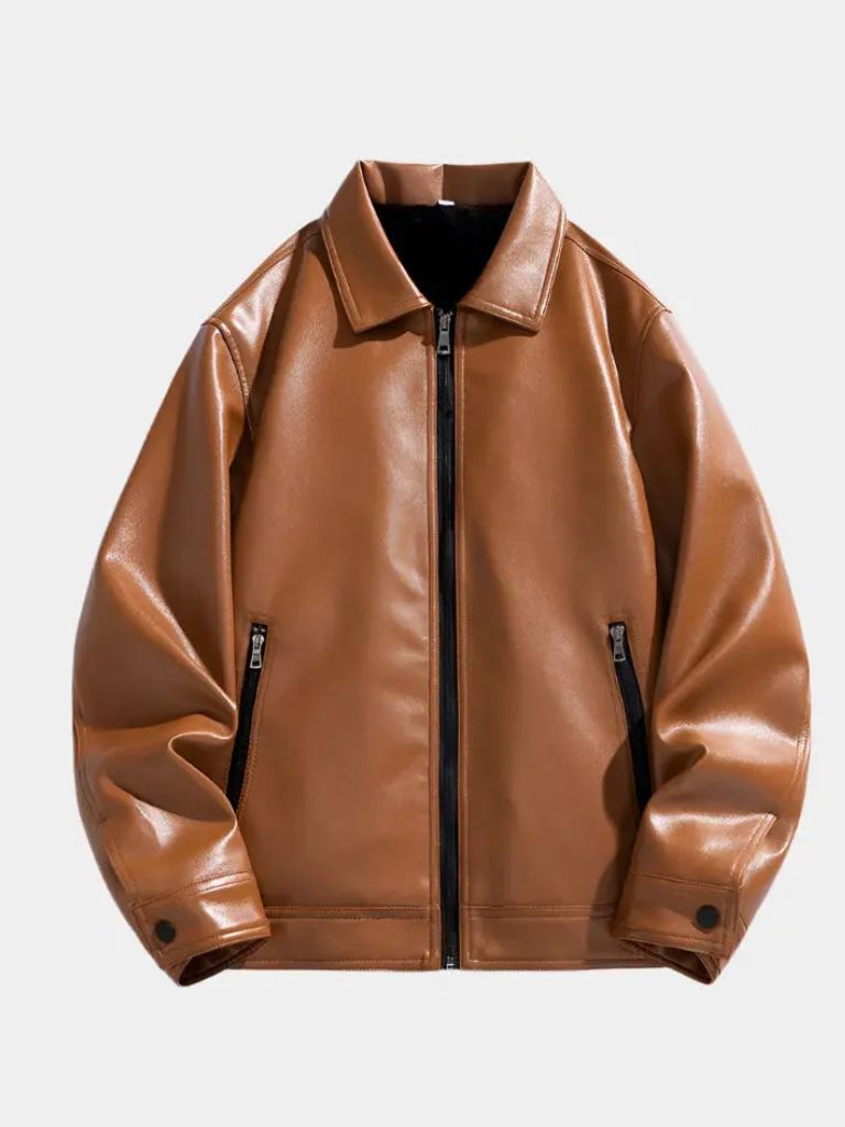 Men’s Leather Jacket – Denver Classic Moto Style