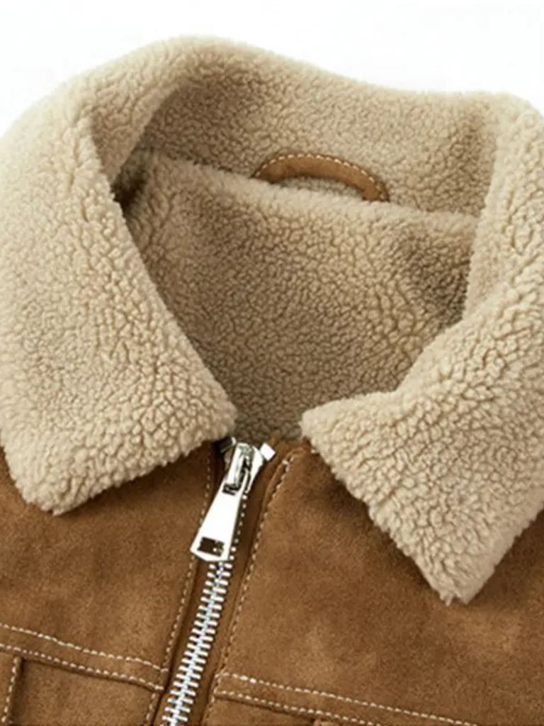 Men’s Fleece Jacket – Essential Suede Cozy Winter Layer