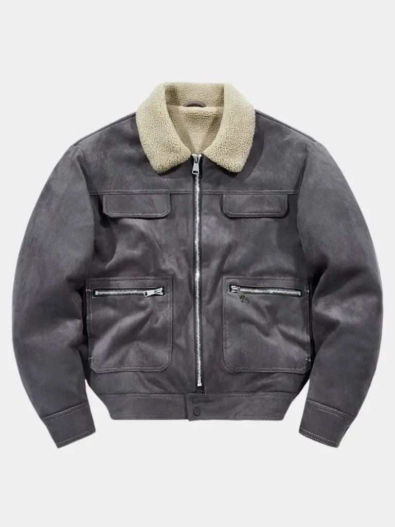 Men’s Fleece Jacket – Essential Suede Cozy Winter Layer