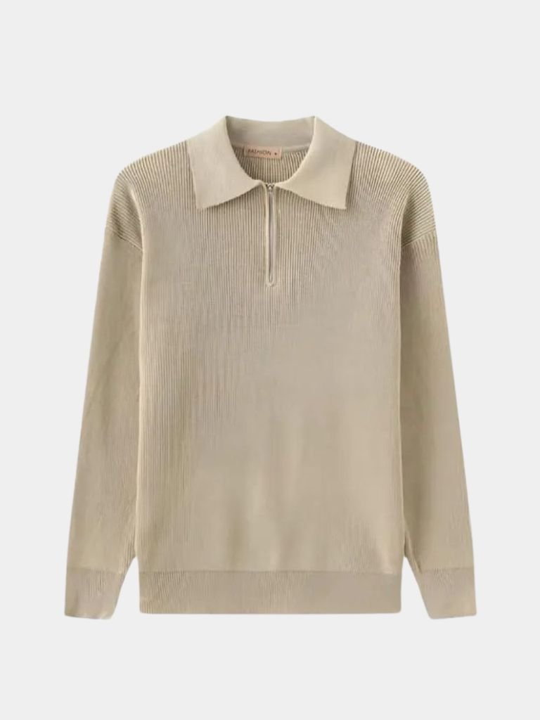 Men’s Knit Sweater – Essential Half Zip Casual Everyday Knitwear