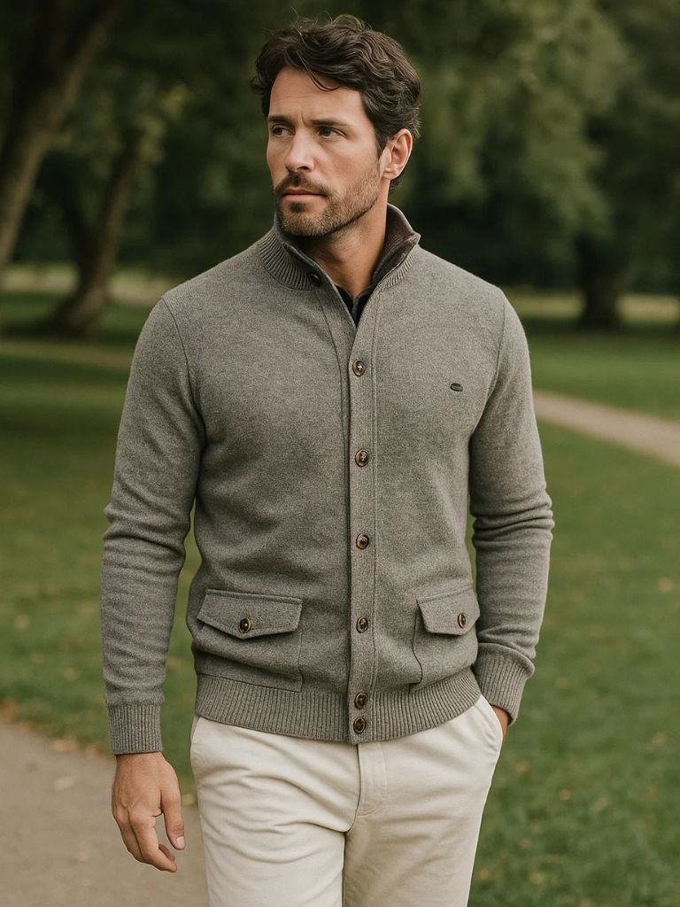 Men’s Cardigan Sweater – Essential Casual Everyday Knitwear