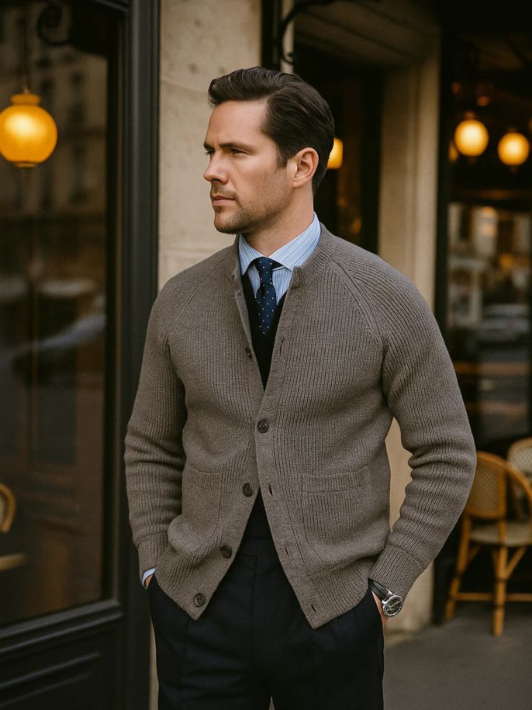 Men’s Cardigan Sweater – Essential Casual Everyday Knitwear