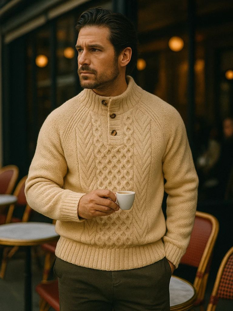 Men’s Knit Sweater – Giovanni Casual Everyday Knitwear